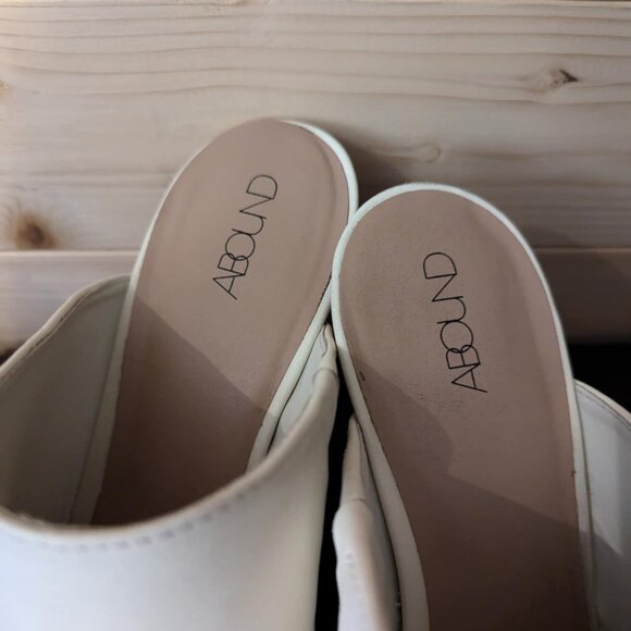 Abound Heels size 8M white upper 4" heel rubber soles multi use pointed toe - Picture 5 of 9